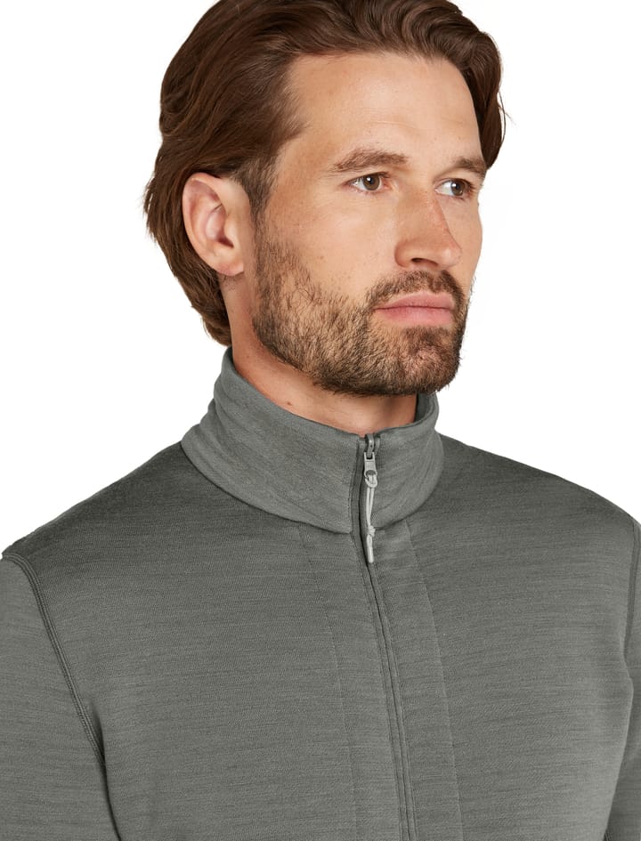icebreaker REAL FLEECE LS CREWE メンズM グレー Icebreaker Men's Merino 400 Realfleece Descender Longsleeve Zip
